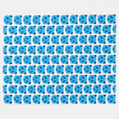 Couverture Polaire Motif Panda Blue (Devant (Horizontal))