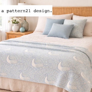 Couverture Polaire motif paon