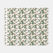 Couverture Polaire Motif papillon bleu dégradé (Devant (Horizontal))