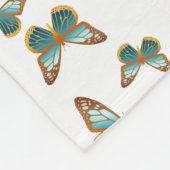 Couverture Polaire Motif papillon bleu dégradé (Coin)