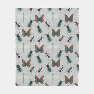 Couverture Polaire Motif papillon coloré