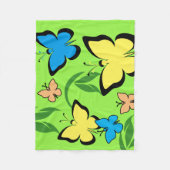 Couverture Polaire Motif papillon de printemps (Devant)