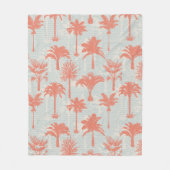 Couverture Polaire Motif Pastel Palm Tree (Devant)