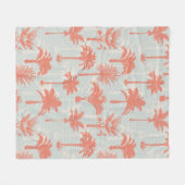 Couverture Polaire Motif Pastel Palm Tree (Devant (Horizontal))