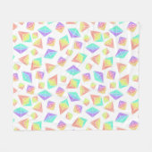 Couverture Polaire Motif Pastel Rainbow Crystals (Devant (Horizontal))