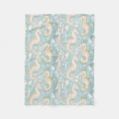 Couverture Polaire Motif Pastel Seahorse (Devant)