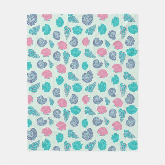 Couverture Polaire Motif Pastel Seashell 1 (Devant)