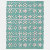 Couverture Polaire Motif Pastel Snowflake (Devant)