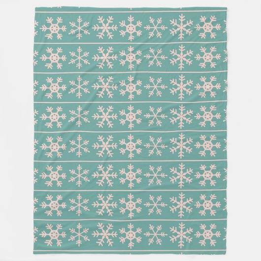 Couverture Polaire Motif Pastel Snowflake (Devant)