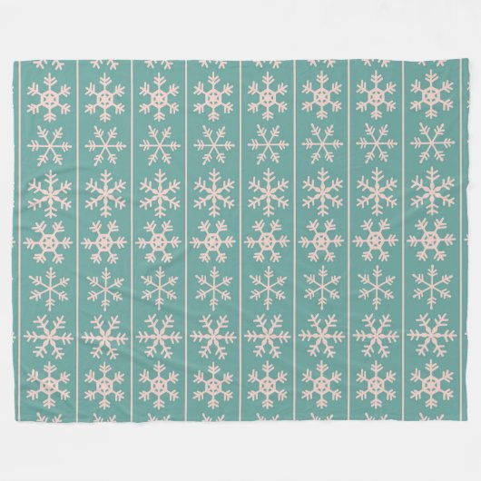 Couverture Polaire Motif Pastel Snowflake (Devant (Horizontal))