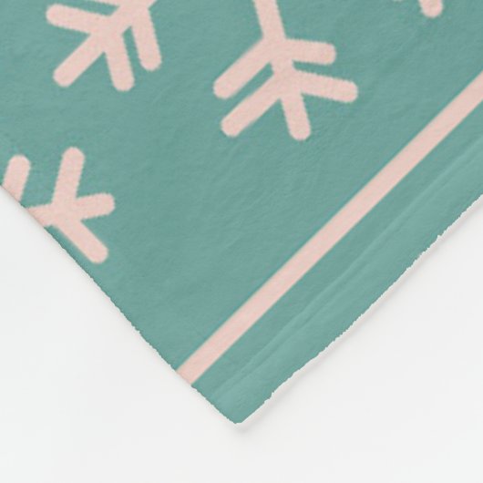Couverture Polaire Motif Pastel Snowflake (Coin)