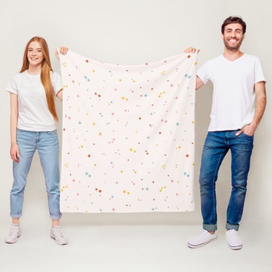 Couverture Polaire Motif Pastel Star (En situation)