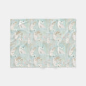 Couverture Polaire Motif Pastel Swan (Devant (Horizontal))