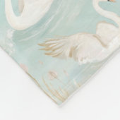 Couverture Polaire Motif Pastel Swan (Coin)