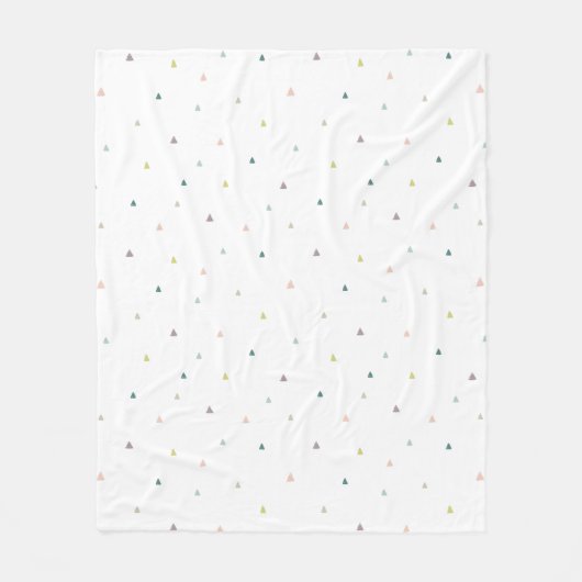 Couverture Polaire Motif Pastel Triangle (Devant)