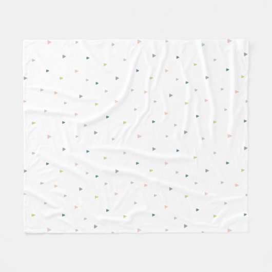 Couverture Polaire Motif Pastel Triangle (Devant (Horizontal))