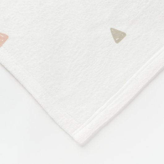 Couverture Polaire Motif Pastel Triangle (Coin)