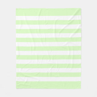 Couverture Polaire Motif pastel vert citron et lignes blanches