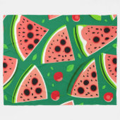 Couverture Polaire Motif Pastèque (Devant (Horizontal))