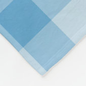 Couverture Polaire Motif patchwork à carreaux bleus (Coin)