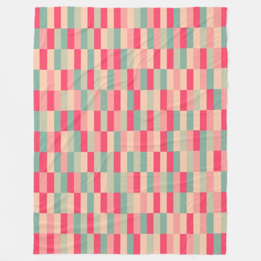 Couverture Polaire Motif Patchwork Coloré 151214c (Devant)