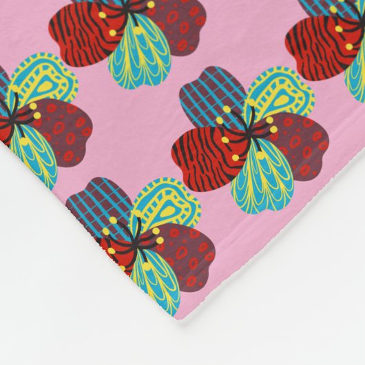 Couverture Polaire Motif Patchwork moderne (Coin)