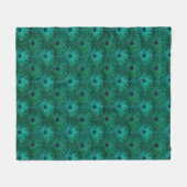 Couverture Polaire Motif Peacock turquoise (Devant (Horizontal))