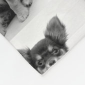 Couverture Polaire Motif pelucheux mignon de chiot de chiwawa (Coin)