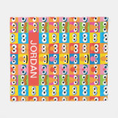 Couverture Polaire Motif personnalisé de yeux de personnages de Rue S (Devant (Horizontal))