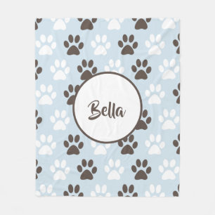 Couverture Polaire Motif personnalisé d'empreinte de patte