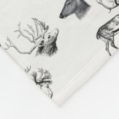Couverture Polaire Motif personnalisé Noël Vintage cerf Antlers (Coin)