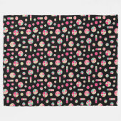 Couverture Polaire Motif Pi Circles and Bars 271019v1 - Noir (Devant (Horizontal))