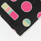 Couverture Polaire Motif Pi Circles and Bars 271019v1 - Noir (Coin)