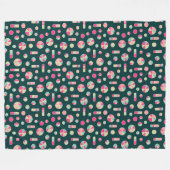 Couverture Polaire Motif Pi Circles and Bars 271019v1 - Vert foncé (Devant (Horizontal))
