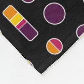 Couverture Polaire Motif Pi Circles and Bars 271019v2 - Noir (Coin)