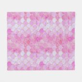 Couverture Polaire Motif Pink Pastel & Gold Shimmer Mermaid (Devant (Horizontal))