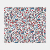 Couverture Polaire Motif pique-nique patriotique (Devant (Horizontal))