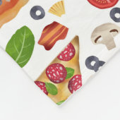 Couverture Polaire Motif Pizza d'aquarelle (Coin)