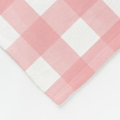 Couverture Polaire Motif Plaid classique rose et blanc En vichy (Coin)