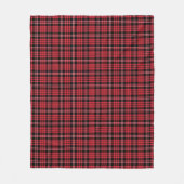 Couverture Polaire Motif Plaid Classique Rouge Et Noir (Devant)