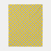 Couverture Polaire Motif plaid jaune et blanc (Devant)