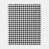 Couverture Polaire Motif Plaid Rustique Noir Et Blanc (Devant)