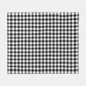 Couverture Polaire Motif Plaid Rustique Noir Et Blanc (Devant (Horizontal))