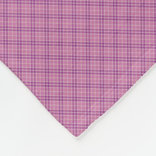 Couverture Polaire Motif Plaid violet (Coin)