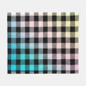 Couverture Polaire Motif plaqué noir sur couleurs pastel ombre (Devant (Horizontal))