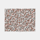 Couverture Polaire Motif points rétro modernes (Devant (Horizontal))