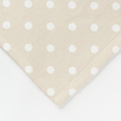 Couverture Polaire Motif Pois Beige Cosy Avec Monogramme Personnalisé (Coin)