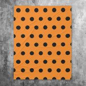 Couverture Polaire Motif Pois orange