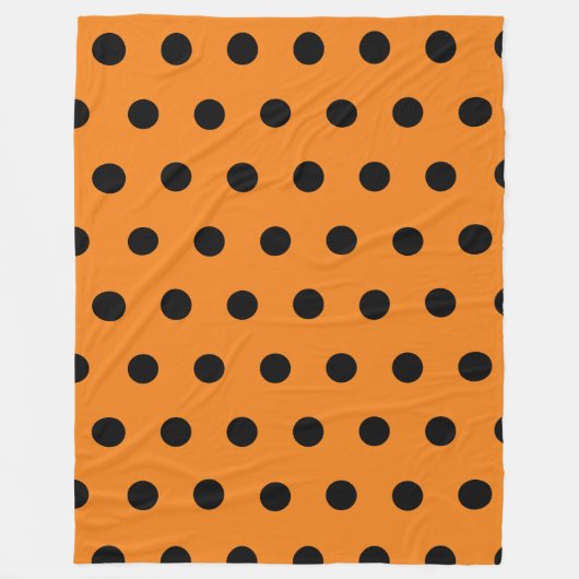 Couverture Polaire Motif Pois orange (Devant)