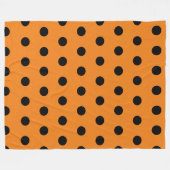 Couverture Polaire Motif Pois orange (Devant (Horizontal))